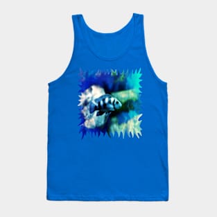 Lonely Fish in a Blue Green Pond Tank Top